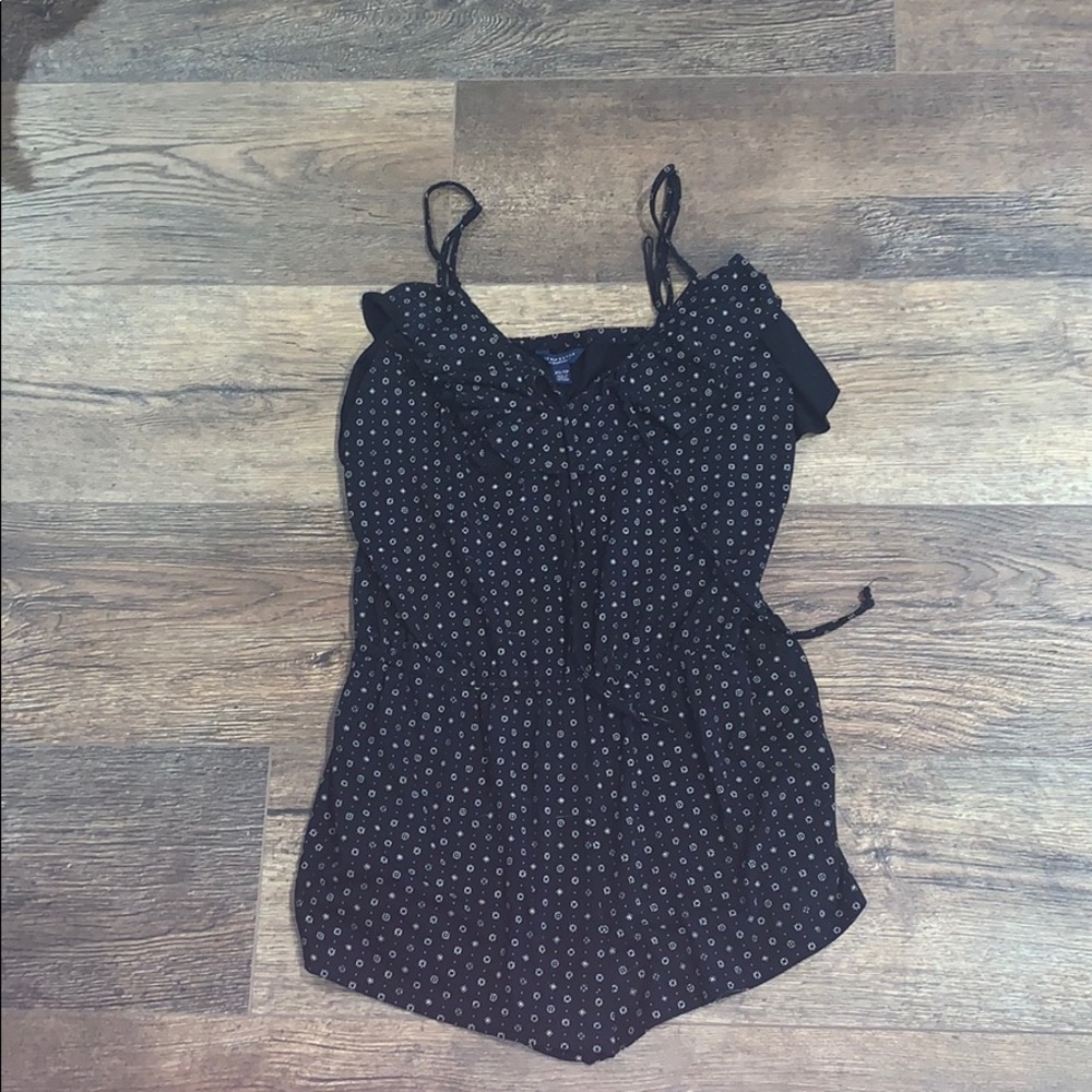 Aeropostale black and white patterned romper